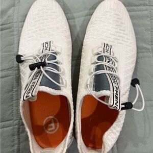 French Connection Stylish White Men's Sneakers with Logo Accents